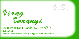 virag daranyi business card